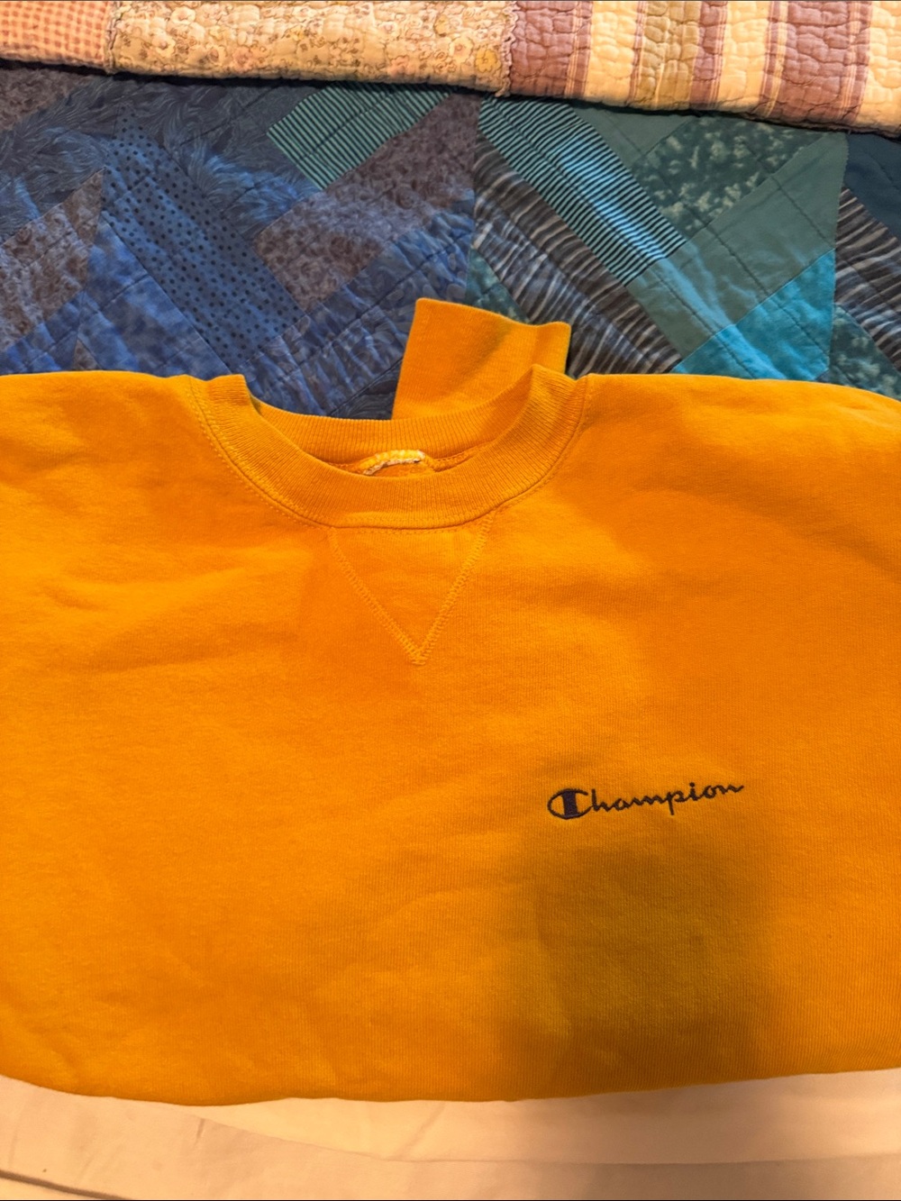 Champion Bright Orange Pullover Sweatshirt